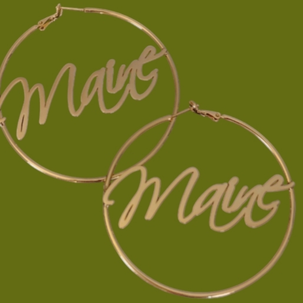 Custom name earrings